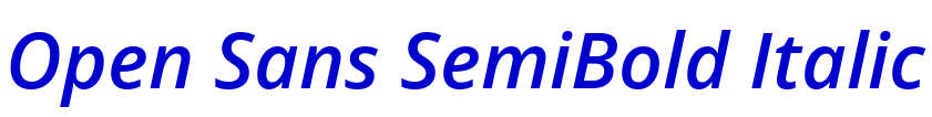 Open Sans SemiBold Italic 字体